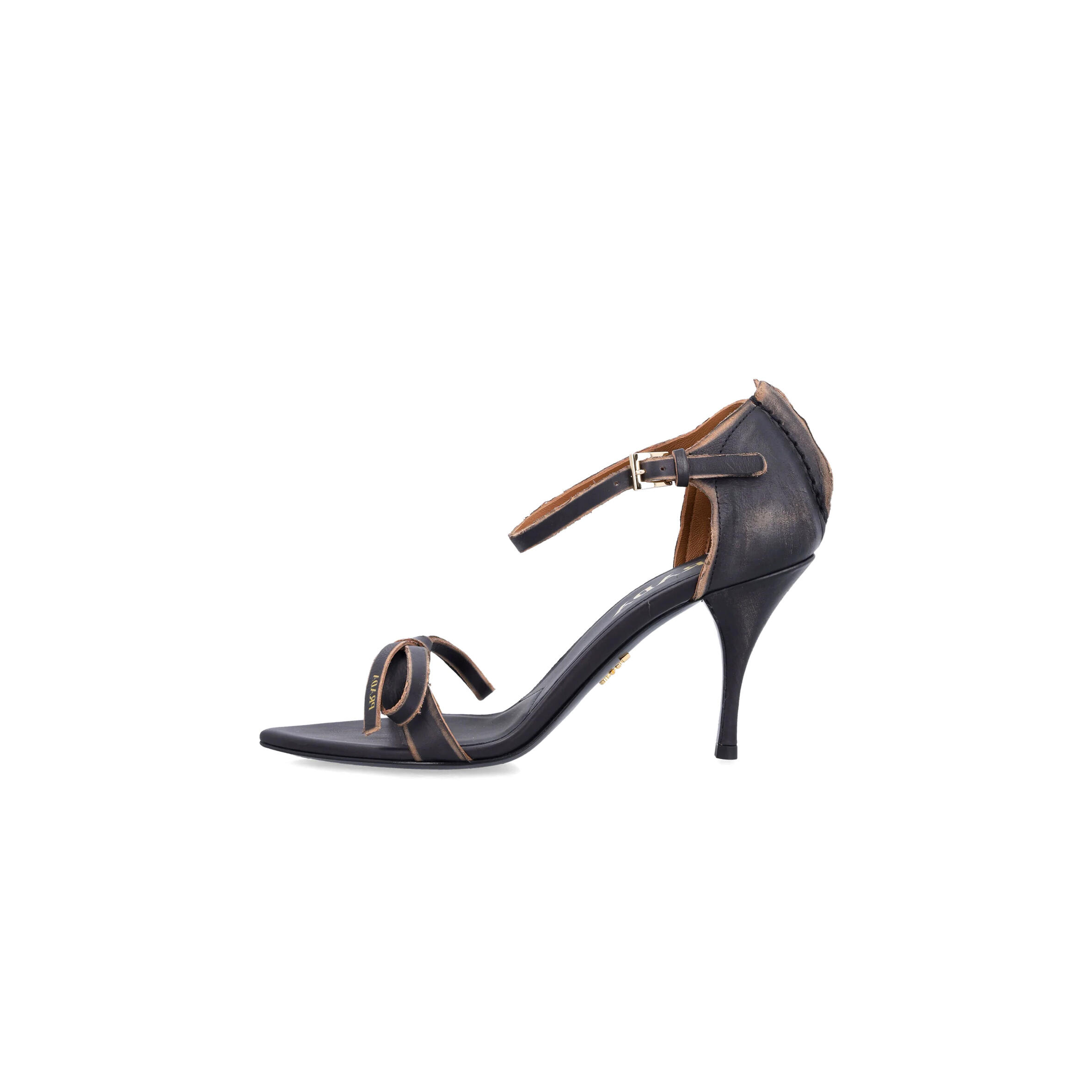 Pra*a leather bow sandals with pointed toe 1x196o